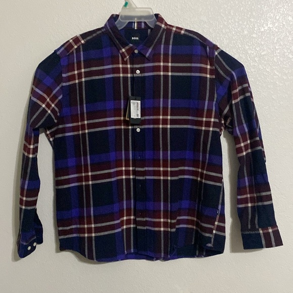 BOSS Men’s Regular Fit Plaid Shirt Size XXL NWT - Picture 4 of 7